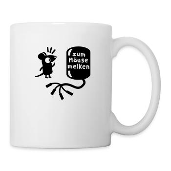 Melkmaschine - Zum Mäuse melken - Line - Tasse - Weiß - Rechts