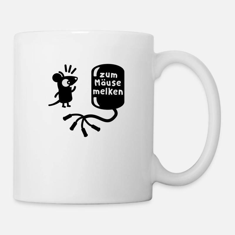 Melkmaschine - Zum Mäuse melken - Tasse - Weiß