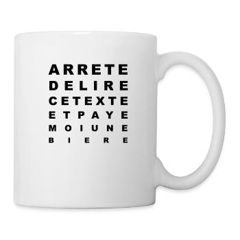 Paye moi une bière - Mug blanc - blanc - Droite