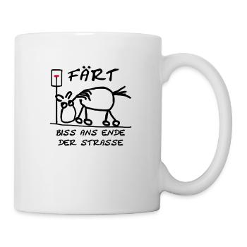 Färt Biss ans Ende der St - Tasse - Weiß - Rechts