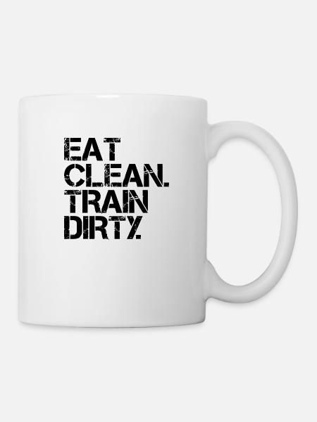 Eat Clean Train Dirty - Mug - white