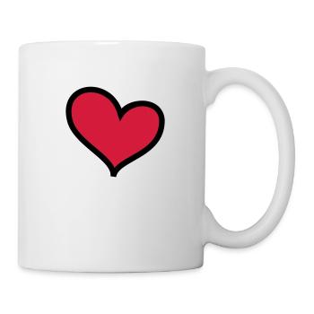 HERZ - Tasse - Weiß - Rechts
