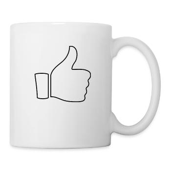 Pouce Levé - J'aime - Mug blanc - blanc - Droite