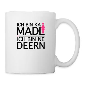 Ich bin ka Madl, Ich bin ne Deern - Tasse - Weiß - Rechts