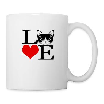 Love cat - Tasse - Weiß - Rechts