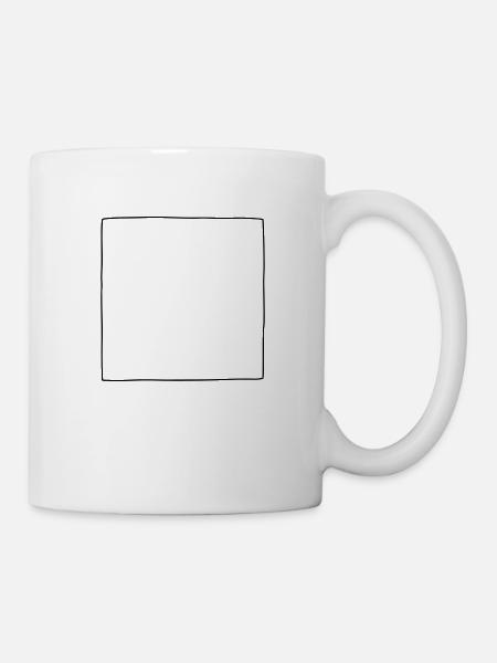 Hipster Viereck - Tasse - Weiß