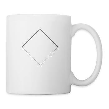 Hipster Viereck Karo - Tasse - Weiß - Rechts