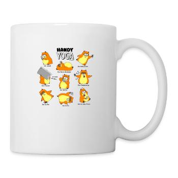 Handy Yoga - Tasse - Weiß - Rechts