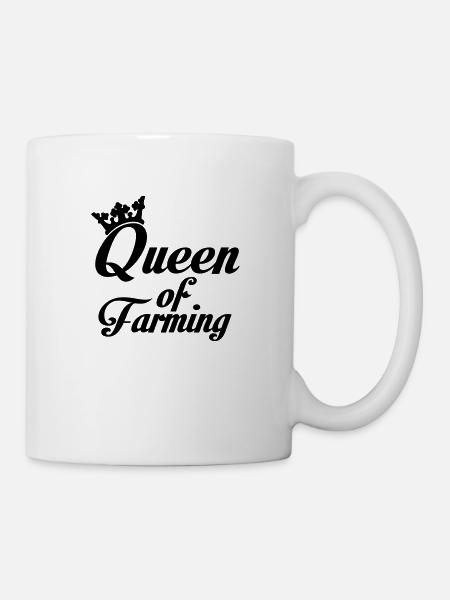 Queen of Farming - Tasse - Weiß
