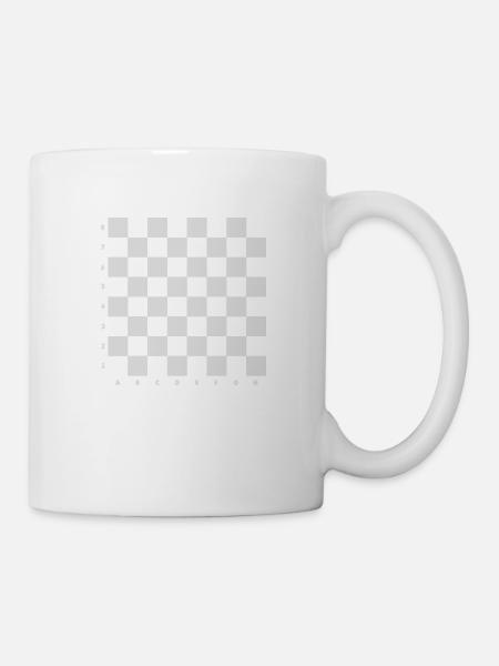 Schachbrett - Tasse - Weiß