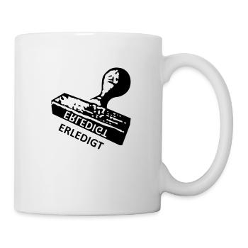 Erledigt - Stempel - Abi - Tasse - Weiß - Rechts