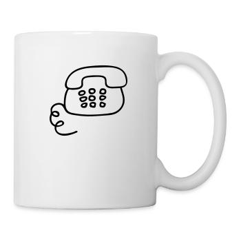 Retro phone - Line - Mug - white - Right