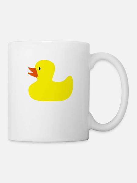 Quietscheente - Tasse - Weiß