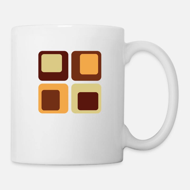 70er quadrate II muster - Tasse - Weiß