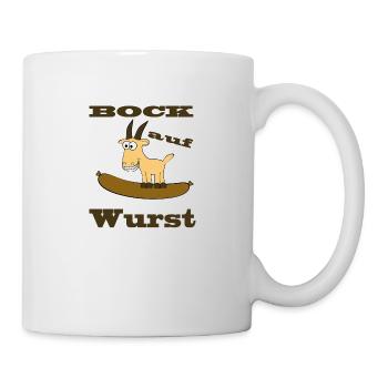 Comic Bock - Bock auf Wurst - Tasse - Weiß - Rechts