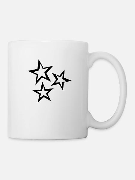 Sterne - Tasse - Weiß