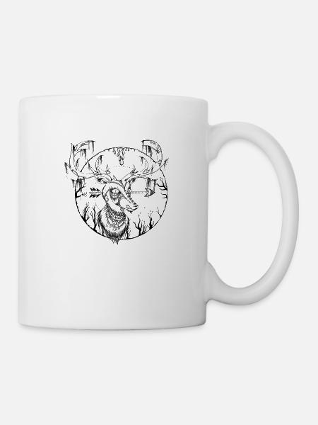 Hirsch - Tasse - Weiß