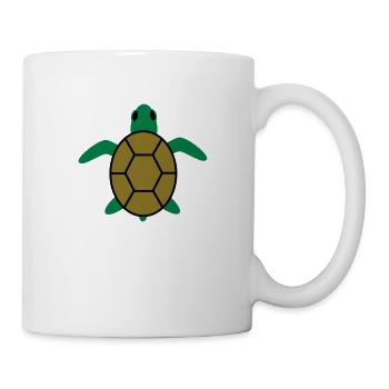 Meeresschildkröte - Tasse - Weiß - Rechts