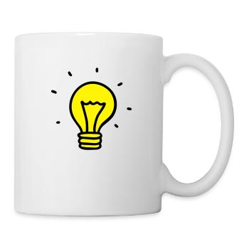 Ampoule - idée - Mug blanc - blanc - Droite