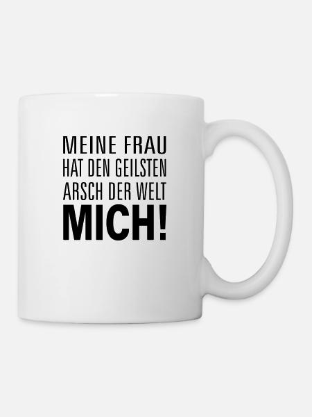 geiler arsch - Tasse - Weiß