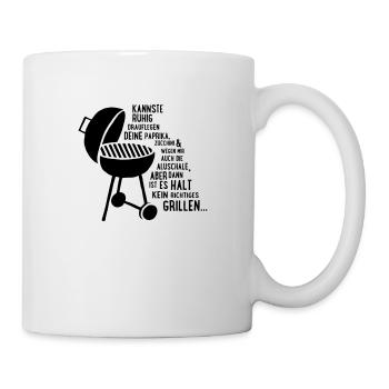 kein richtiges grillen - Tasse - Weiß - Rechts