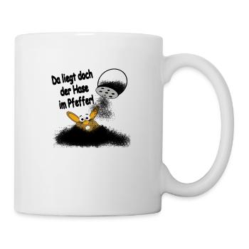 Hase im Pfeffer - Tasse - Weiß - Rechts
