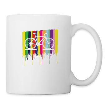 rainbow colors bicycle - Mug - white - Right