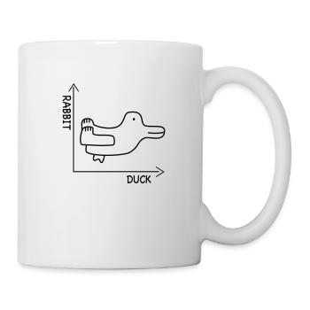 optische Täuschung - Tasse - Weiß - Rechts