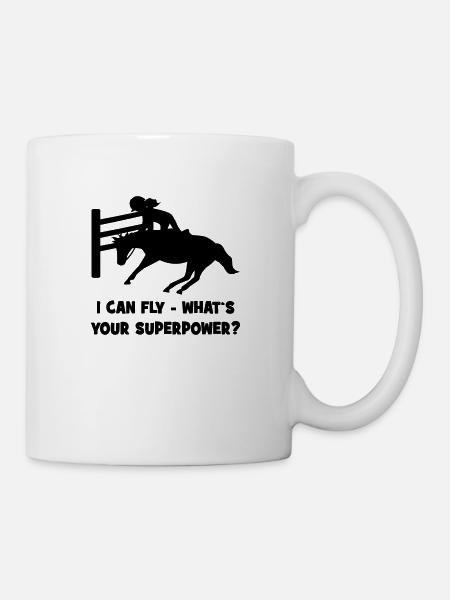 Springpferd - Tasse - Weiß