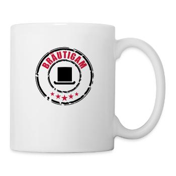 Bräutigam Stempel - Tasse - Weiß - Rechts