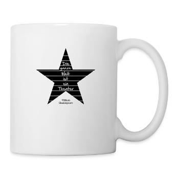 Die ganze Welt ist ein Theater - Tasse - Weiß - Rechts