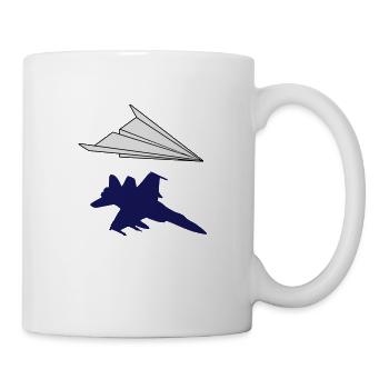 Papierflieger - Tasse - Weiß - Rechts