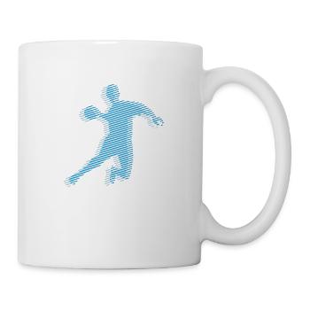 HANDBALL Streifenraster - Tasse - Weiß - Rechts