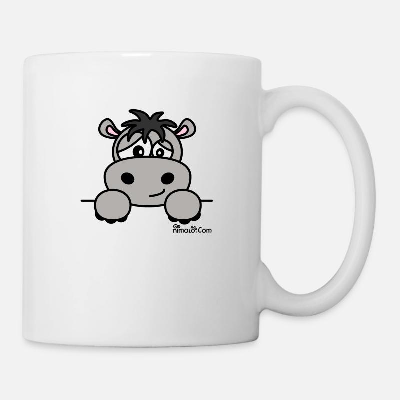 Hippopotame Prénom - Texte à personnaliser - Mug blanc - blanc