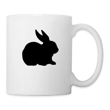 Bunny rabbit silhouette - Mug - white - Right