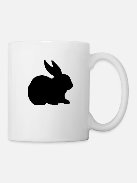 Bunny rabbit silhouette - Mug - white