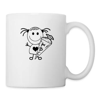 Schulkind Strichmädchen - Tasse - Weiß - Rechts