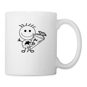 Schulkind Strichmännchen - Tasse - Weiß - Rechts
