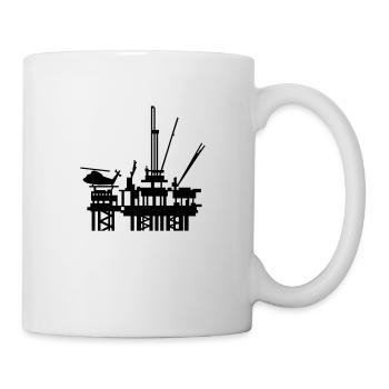 Ölplattform / offshore oil rig (1c) - Tasse - Weiß - Rechts