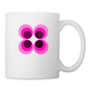 70s-tapete-siebziger-lila - Tasse - Weiß - Rechts