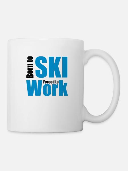ski - Tasse - Weiß