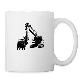 Bagger - Tasse - Weiß - Rechts
