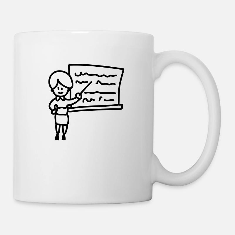 Lehrerin - Line - Tasse - Weiß
