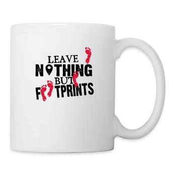 Geocaching: leave nothing but footprints - Tasse - Weiß - Rechts