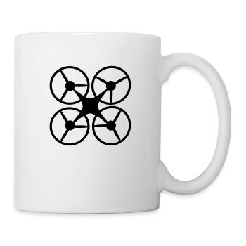 Drohne - Tasse - Weiß - Rechts