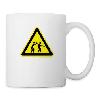 Gefahrenschild Klarinette - Tasse - Weiß - Rechts