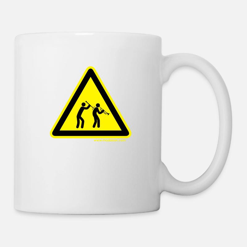 Gefahrenschild Klarinette - Tasse - Weiß