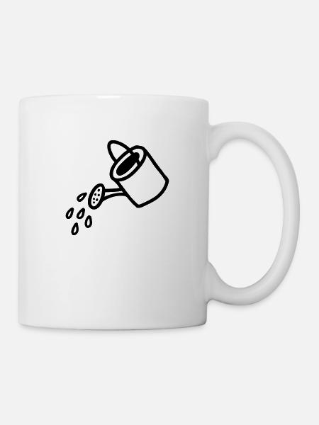 Gießkanne - Line - Tasse - Weiß