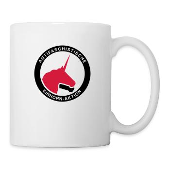 Antifaschistische Einhorn-Aktion - Tasse - Weiß - Rechts