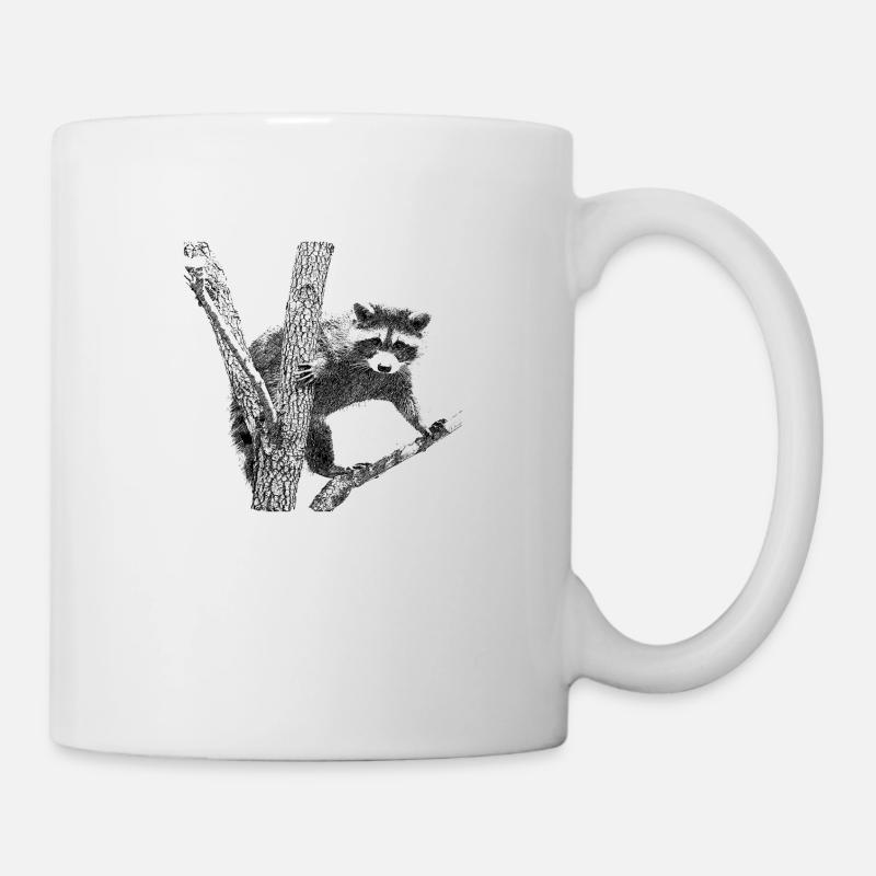 waschbär - Tasse - Weiß